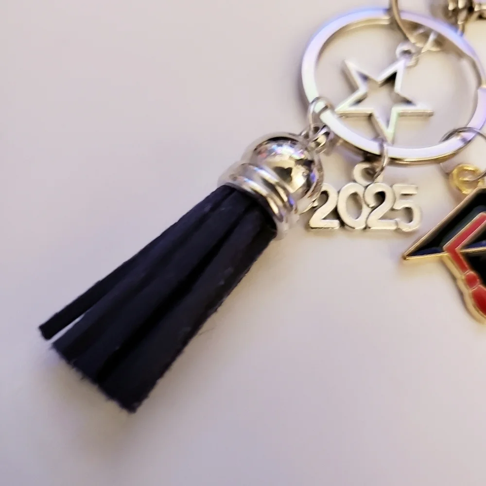Handmade 2025 Graduate Keychain
